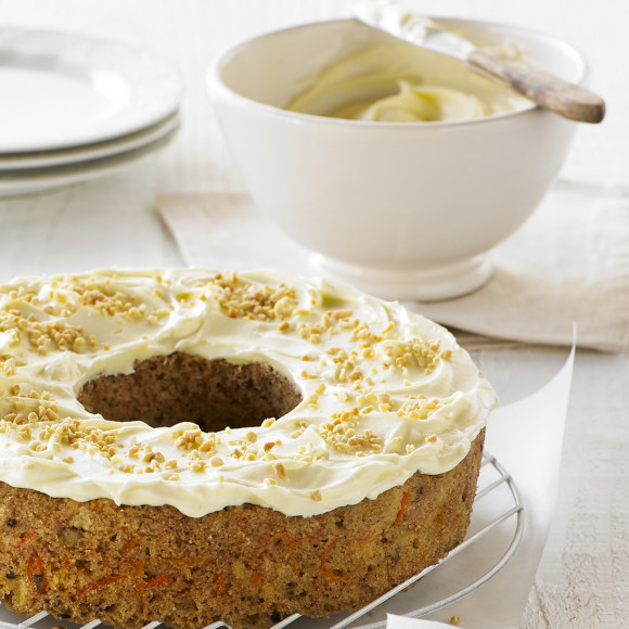 Carrot Cake With Pineapple And Walnut Cream Cheese Frosting