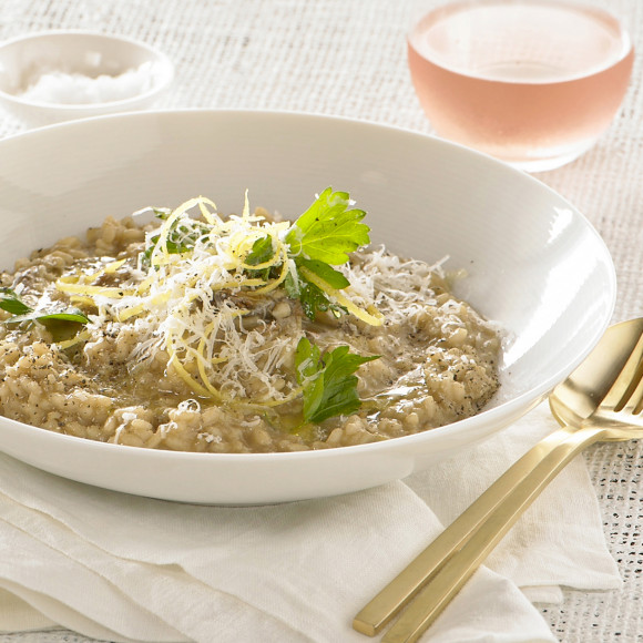Cheesy Risotto With Mixed Mushrooms