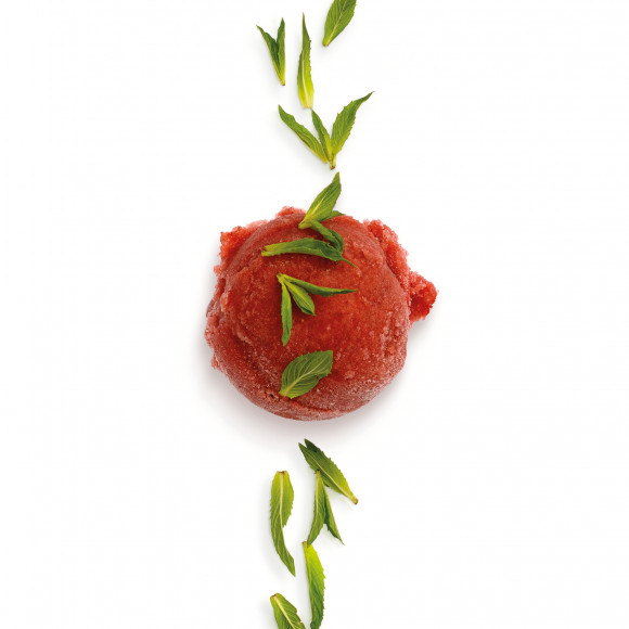 Watermelon, Strawberry and Mint Sorbet easy and quick frozen dessert