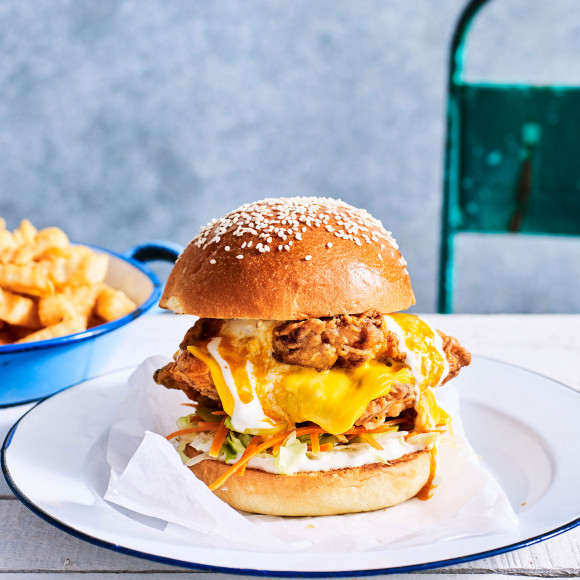 Best Buffalo Chicken Burger made from scratch 