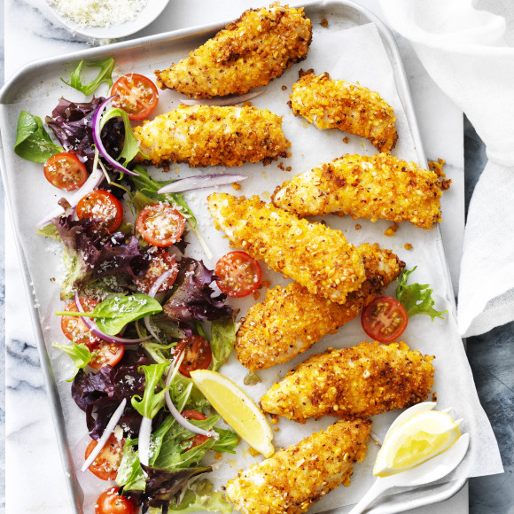 Crunchy Baked Chicken Tender Salad