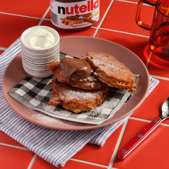 Carrot Cake Fritters with Nutella