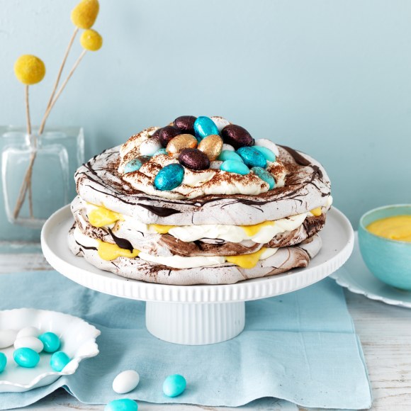 Choc-Orange Easter Pavlova