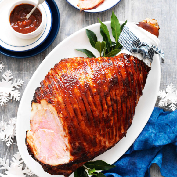 Christmas Ham with Fruit Chutney Glaze