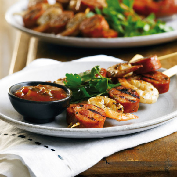 Chorizo and prawn appetisers