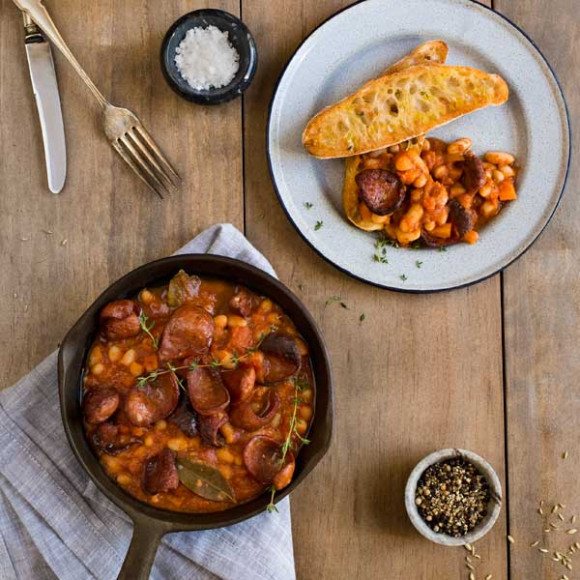 Chorizo and White Bean Ragu