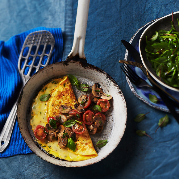 Mushroom and Tomato Omelette