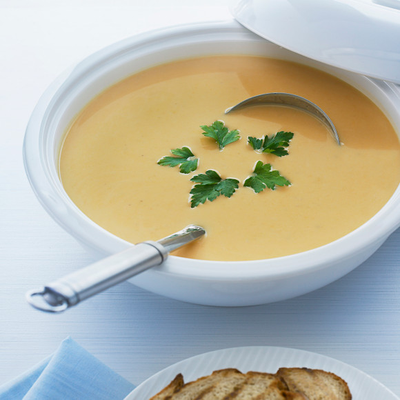 Roasted Sweet Potato and Garlic Soup