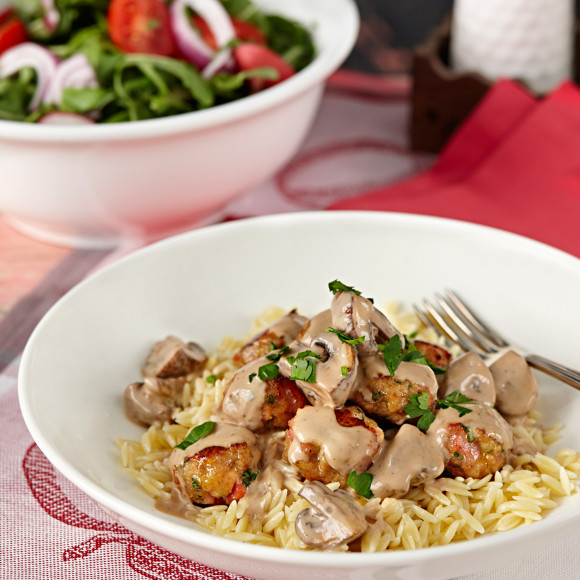 Meatballs with Creamy Mushroom Sauce