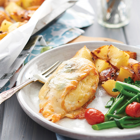 3 Cheese Chicken with Chilli Potatoes