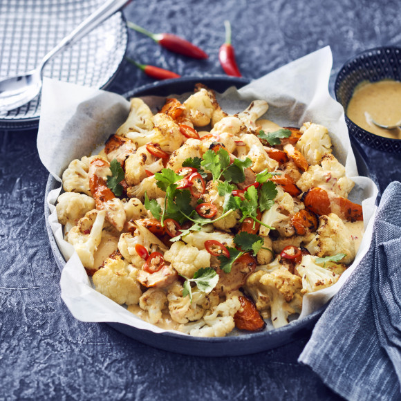 Roasted Carrot and Cauliflower salad
