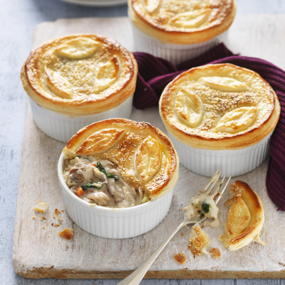 Chicken, Leek and Mushroom Individual Pies