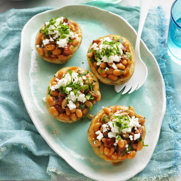 Baked Bean Potato Boats 