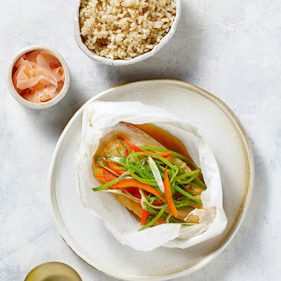 Steamed Miso Fish and Vegetables