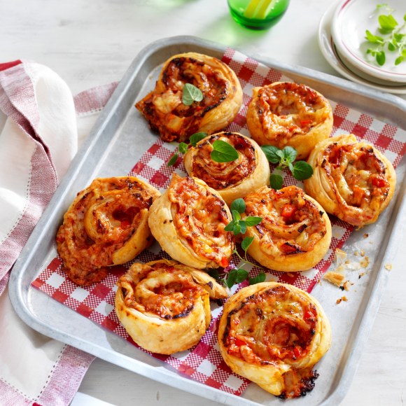 Lactose Free Cheesy Hawaiian Pizza Scrolls