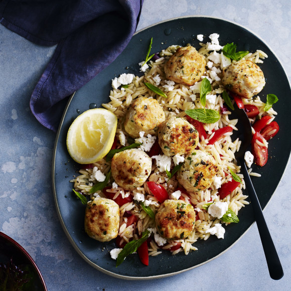 Chicken Meatballs and Pasta Warm Salad Recipe