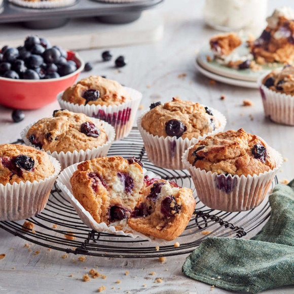 Lemon and Blueberry Ricotta cakes