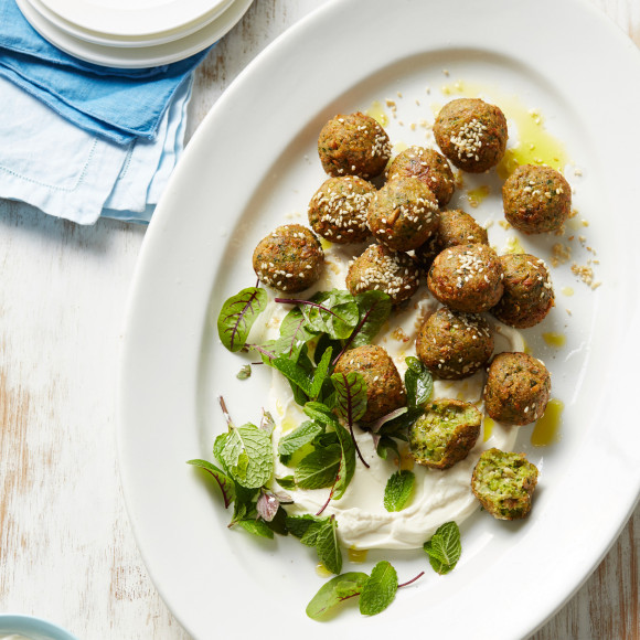 Mushroom and Halloumi Falafel