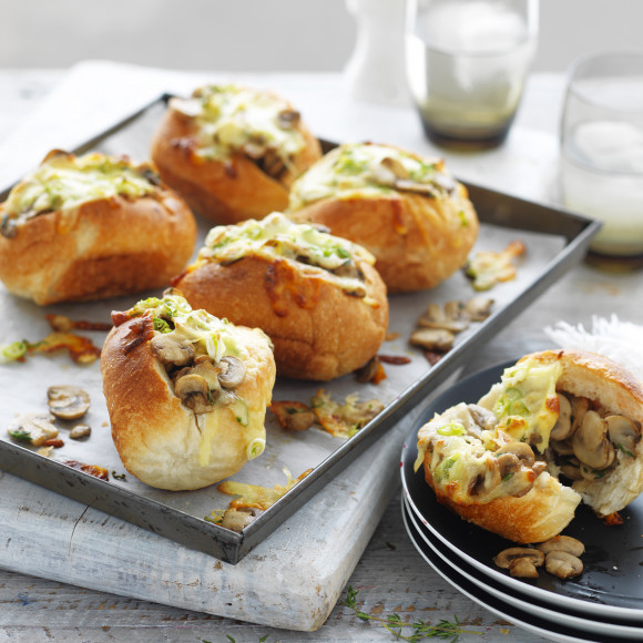 Easy Mushroom and Cheese Melt Rolls Recipe