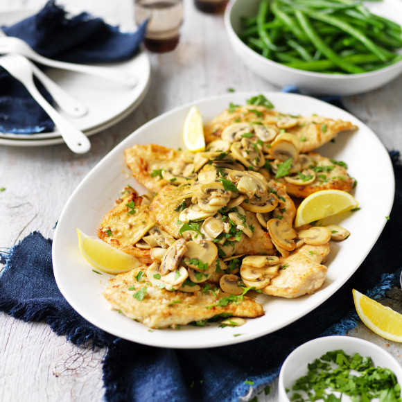 Mushroom, Lemon and Garlic Chicken Recipe