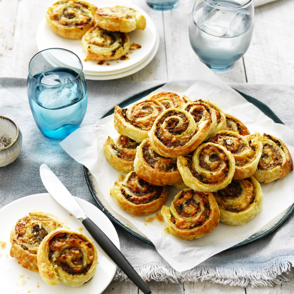 Mushroom and Pork Pinwheel Scrolls with Puff Pastry Recipe