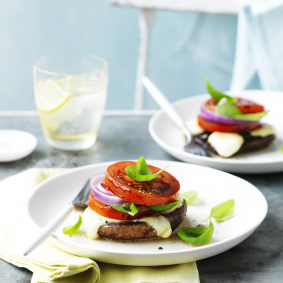 BBQ Mushroom Caprese Salad