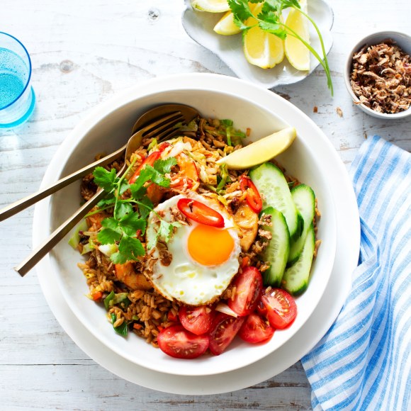 Nasi Goreng with Fried Eggs