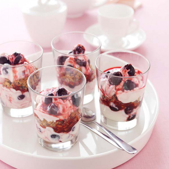 Crunchy Cherry Breakfast Yoghurt
