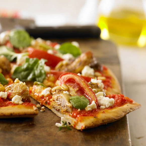 Quail And Feta Pizza