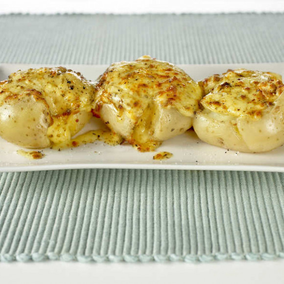 Mozzarella and Dukkah Smashed Potatoes