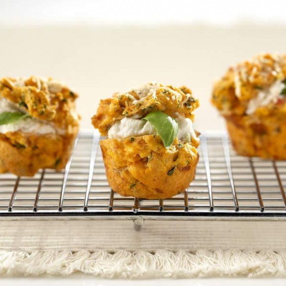 Mini Italian Parmesan and Tomato Muffins