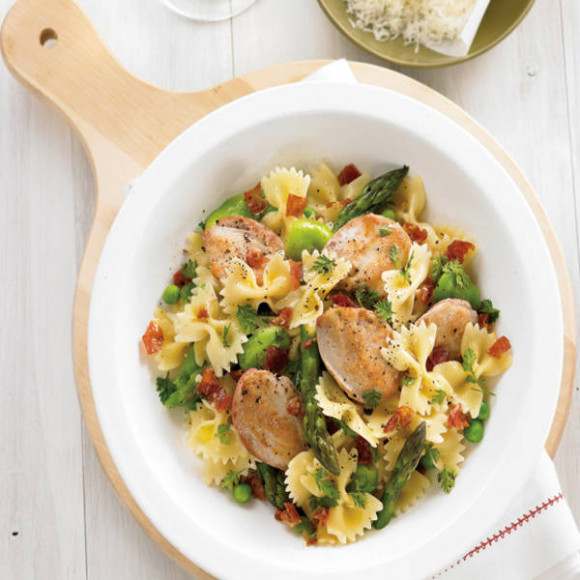 Pasta Prima Vera recipe using quail 