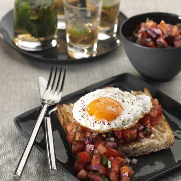 Spicy Eggs on Turkish Toast