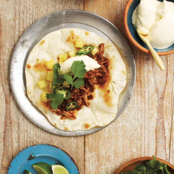 Pork, Pineapple and Sour Cream Tacos