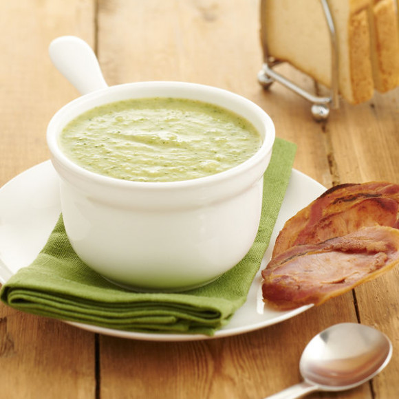 Broccoli Soup With Crispy Pancetta