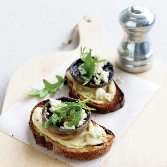 Mushrooms on Walnut Crostini recipe