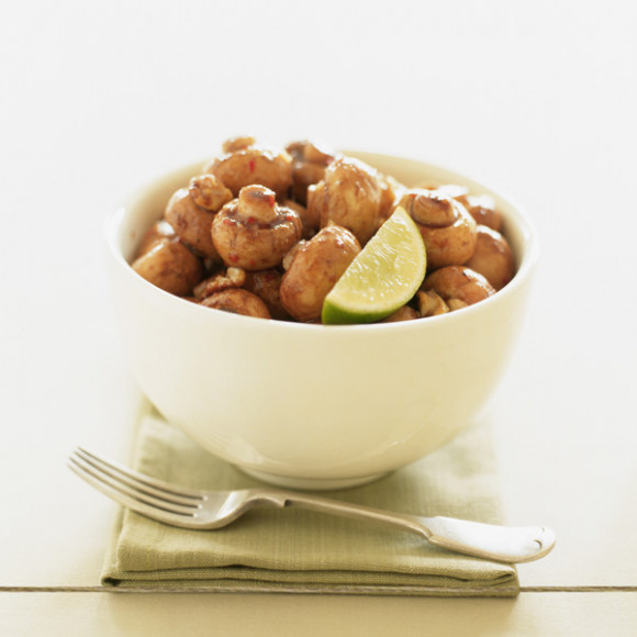 Balsamic mushrooms with lime