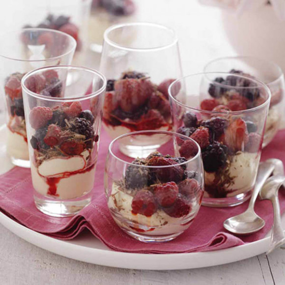 Mixed Berry & Espresso Mascarpone Mini Parfaits