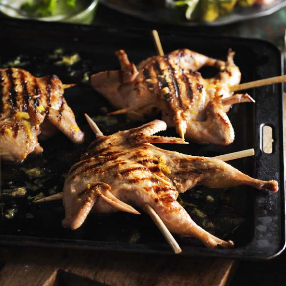 Green Ginger Wine Marinated Quail