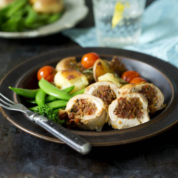 Spatchcock Galantine with chorizo stuffing