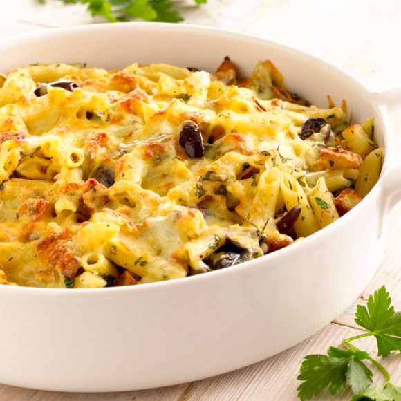 Italian Style Roast Potato & Pasta Bake