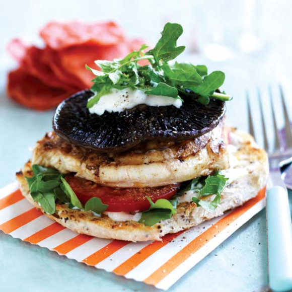 Mushroom Fish Burger recipe