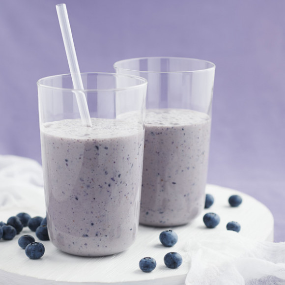 Blueberry, banana and tofu smoothie, Vitasoy Soy Milky Lite