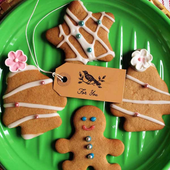 Gingerbread Biscuits with Honey Icing