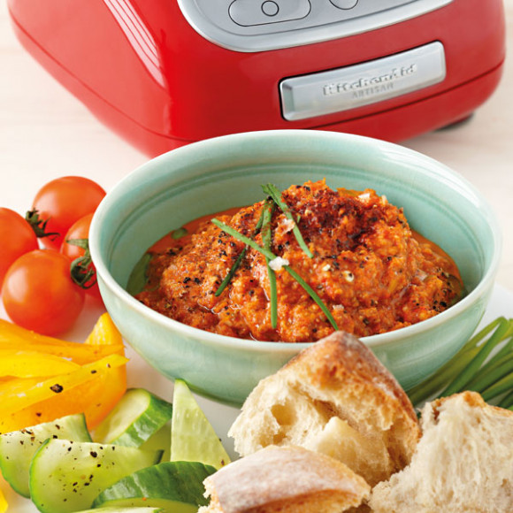 Roasted Capsicum and Almond Dip.