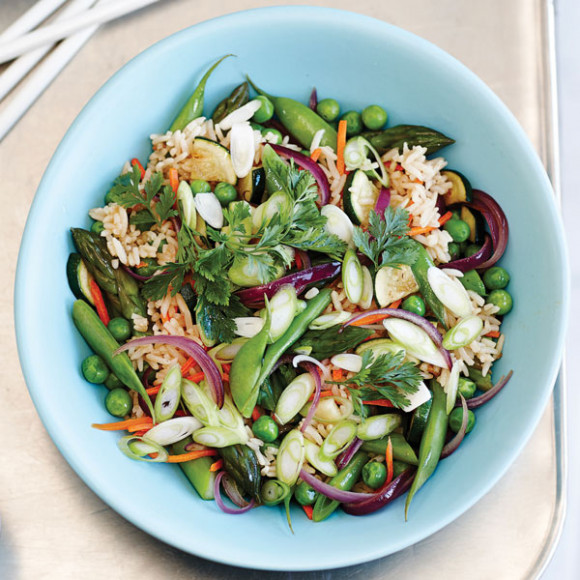 Stir Fried Fragrant Rice with Spring Vegetables