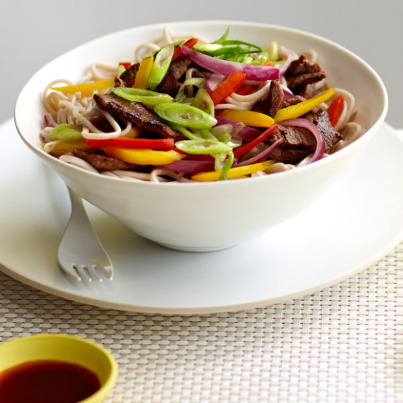 Lamb Stir-Fry with Capsicum, Onions and Ginger