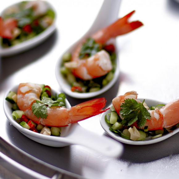Mini Thai Prawn Salads with Coconut Dressing