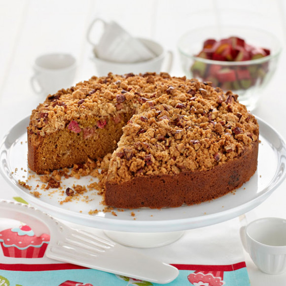Rhubarb Crumble Cake