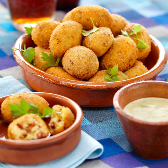 Chorizo & Leek Croquettes With Herbed Aioli